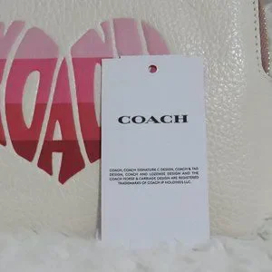Coach | Bags | Coach Striped Heart Motif Corner Zip Wristlet